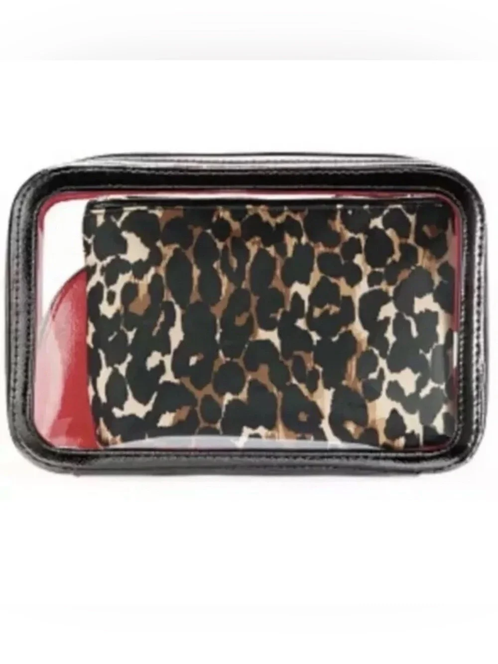 Victoria's Secret Leopard Backstage Nested Trio Beauty Bag